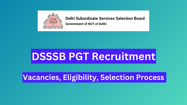 DSSSB PGT Recruitment