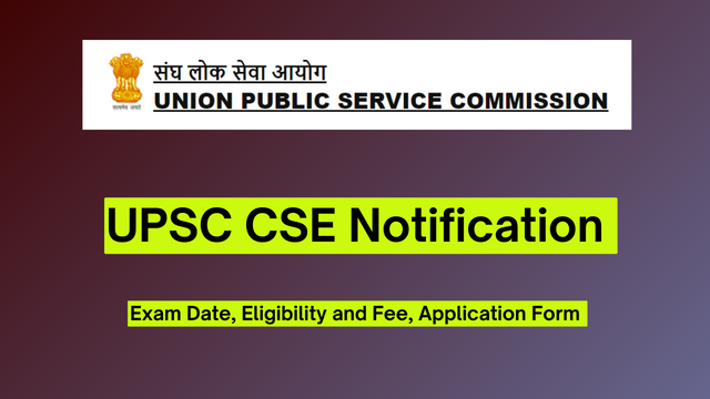 UPSC CSE Notification