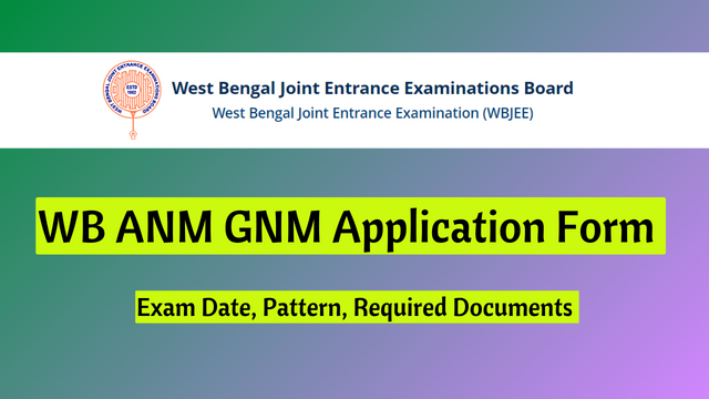 WB ANM GNM Application Form