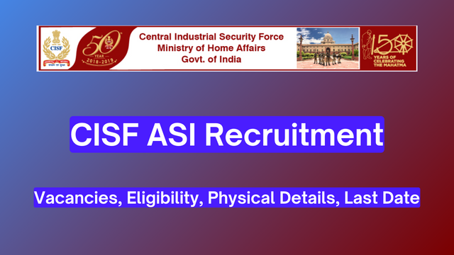 CISF ASI Recruitment