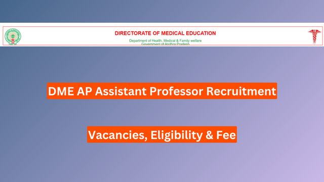 DME AP Assistant Professor Recruitment