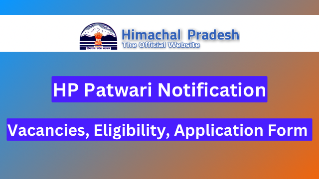 HP Patwari Notification