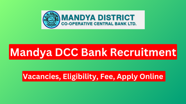 Mandya DCC Bank Recruitment