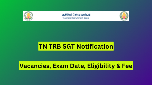TN TRB SGT Notification
